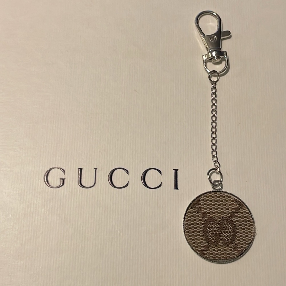 Upcycled GG Bag Charm Keychain